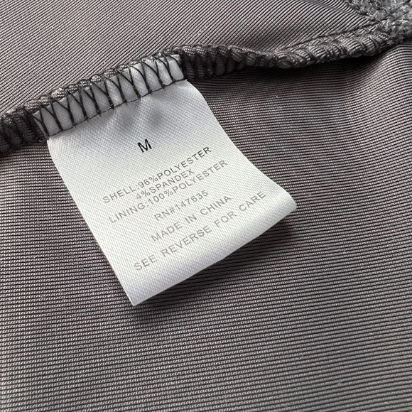 Women’s Sz Medium Couter Velvet Gray Blouse Cold Shoulder with Adjustable Straps - Picture 9 of 14